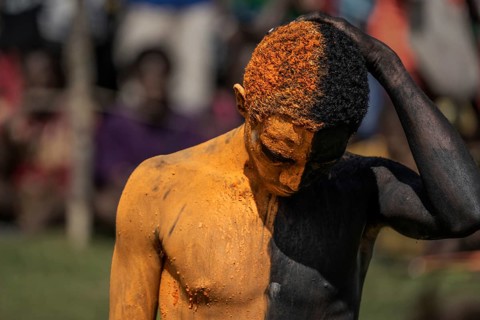 Dancers in war paint