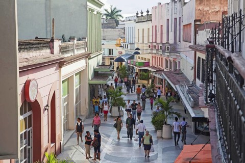 Shopping street in the city Camagueey