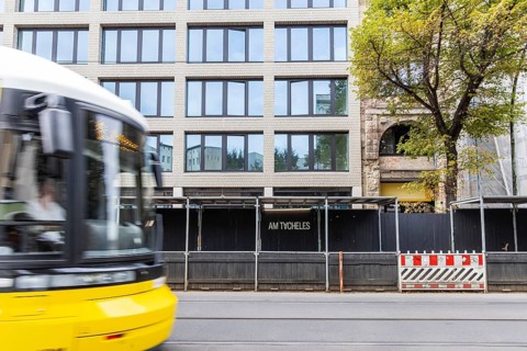 Functional new building on Oranienburger Strasse in Berlin. This was once the site of the legendary Tacheles department stores'