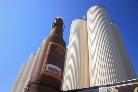 Beer storage tanks of the Leikeim brewery in Altenkunstadt