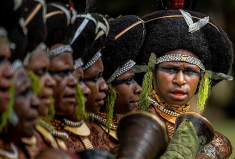 Dancers in war paint