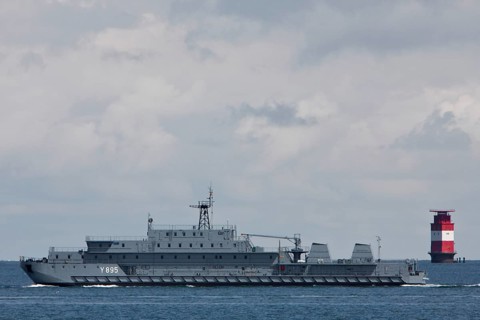 Former residential ship of the GDR People's Navy in the Weser fairway off Minsener Oog