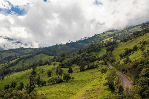 Mountain landscape near Banos