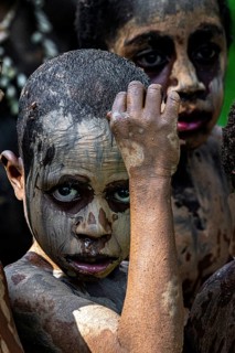 Children in war paint