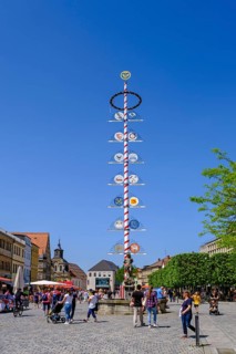 Pedestrian zone with maypole
