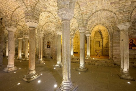 Longobard crypt in the monastery of San Salvatore di Monte Amiata