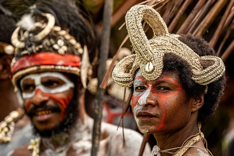 Dancers in war paint