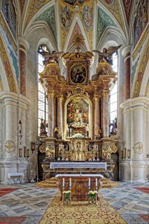 High altar with grace image of the Mother of God on the Throne around 1430