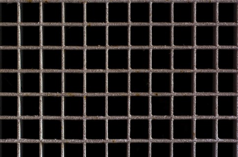 Rusted metal grid