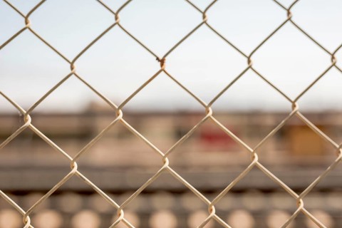 Close up chain link fence