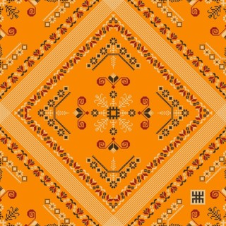 Traditional Latvian embroidery seamless pattern