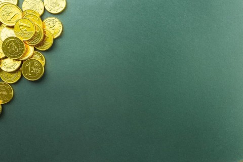 Heap chocolate coins