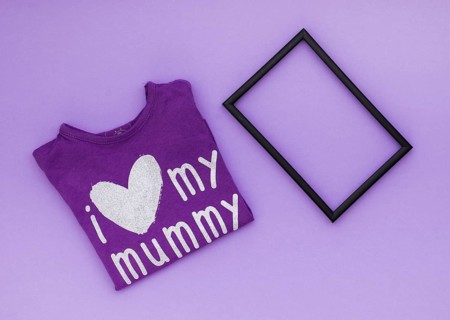 I love my mummy inscription t shirt with frame
