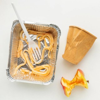 Pasta apple leftover food waste