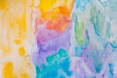 Rainbow palette watercolour paint background