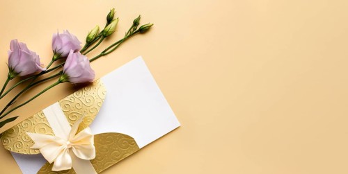 Invitation flowers luxury wedding stationery