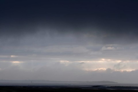 Stormy atmosphere on the island of Minsener Oog