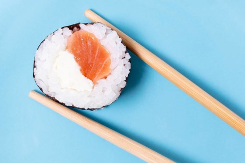 Fresh sushi rice roll