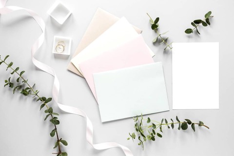 Wedding engagement ring invitation