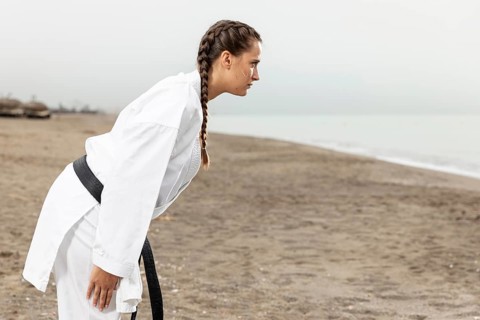 Kung fu fighter martial arts costume
