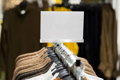 Clothing store price sign mock up