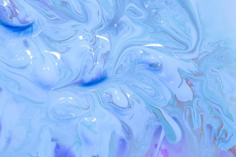 Thick layers abstract blue waves