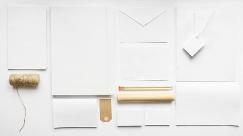 Blank stationery mockup
