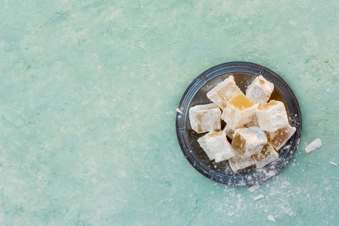Sweet turkish delight plate
