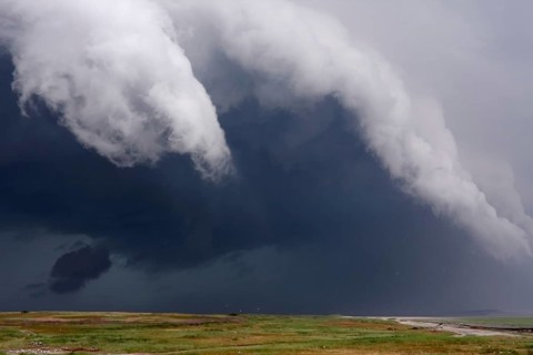 Stormy atmosphere on the island of Minsener Oog