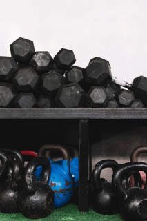 Dumbbells kettlebells
