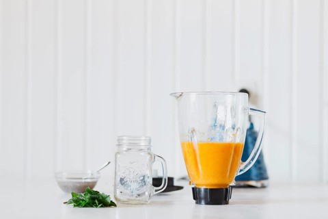 Smoothie blender near jar