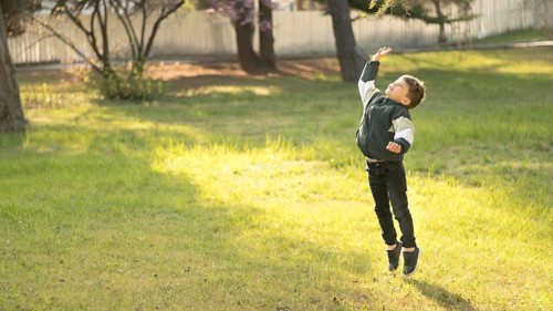Little boy jumping