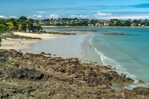 The Plage des cures beach in Plestin-les-Greves