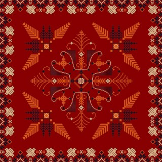 Traditional Latvian embroidery seamless pattern