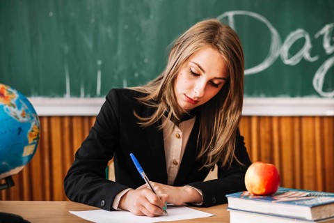 Young teacher working class