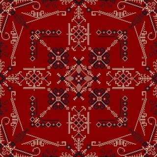 Traditional Latvian embroidery seamless pattern