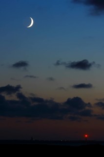Moonset over Wangerooge