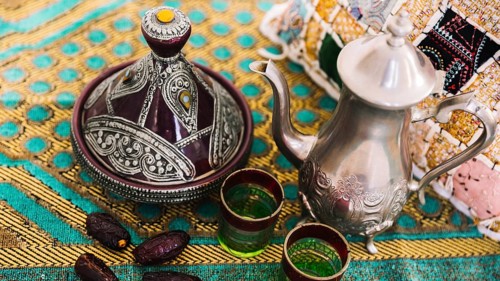 Ramadan concept with tea set