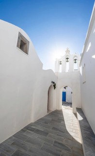Archway with bells of the Greek Orthodox Chapel of Agios Antonios