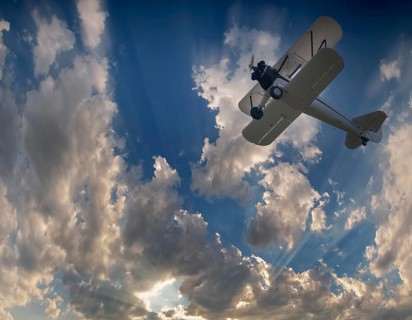 Biplane Boing Stearman Rinteln Germany