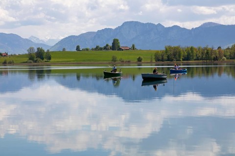 Fishing boats on the Irrsee