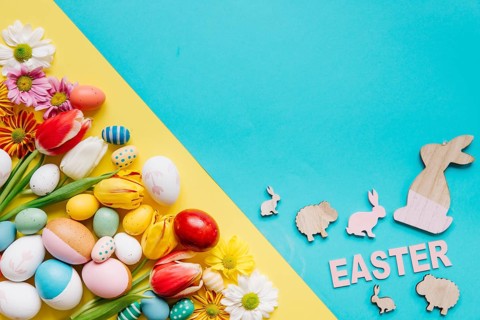 Colorful arrangement easter