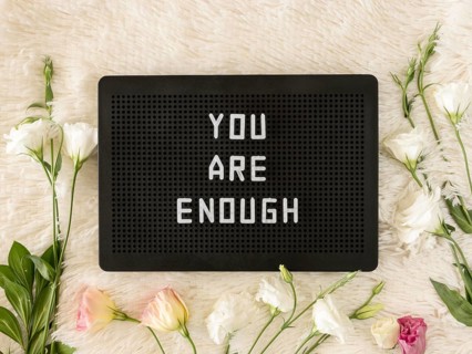 Inspirational text furry background