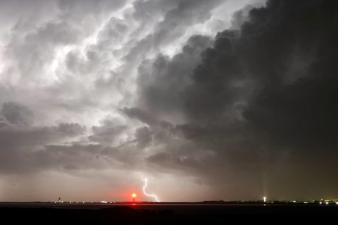 Stormy atmosphere on the island of Minsener Oog