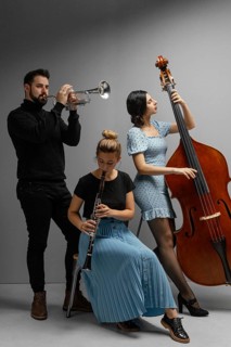 Passionate musicians celebrating jazz day
