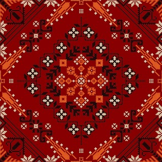 Traditional Latvian embroidery seamless pattern