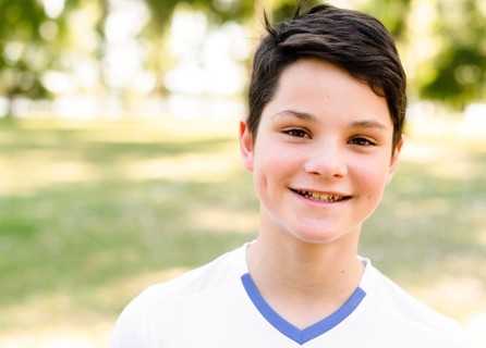 Little boy smiling sportswear