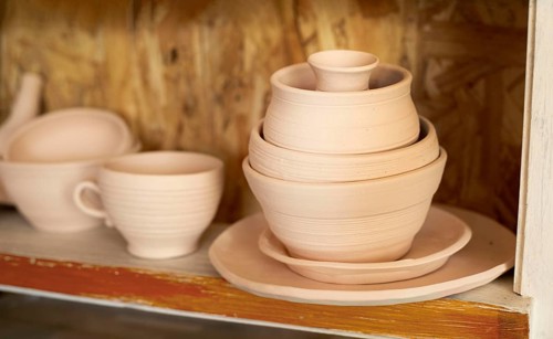 Various bowls pottery concept