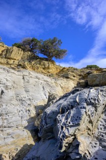 Bizarre rock formations in the Buca delle Fate