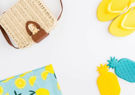 Arrangement summer beach holiday accessories